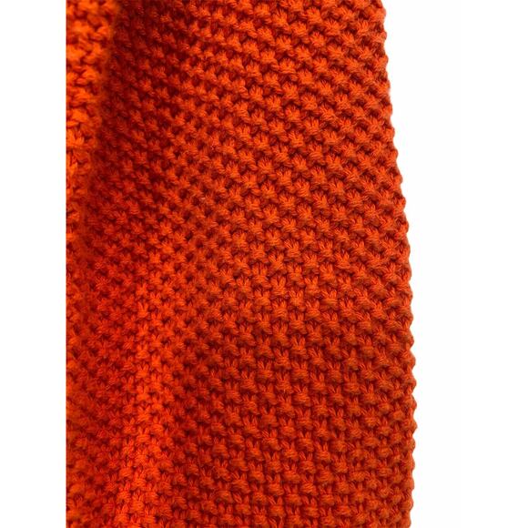 Talbots Orange Sweater Petite Medium Boat Neck - Picture 4 of 7